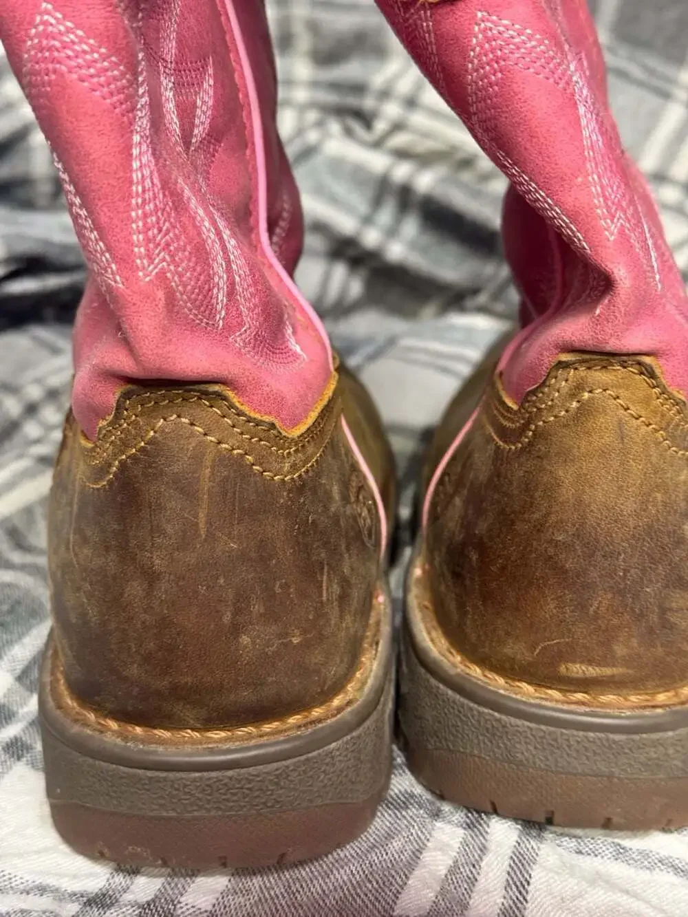 Rocky Kids Legacy 32 Pull-On Western Boots Brown and Pink